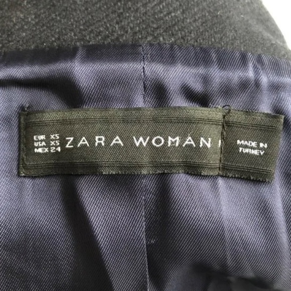 Zara Women’s Navy Wool Military Jacket Peacoat XS - Picture 5 of 8